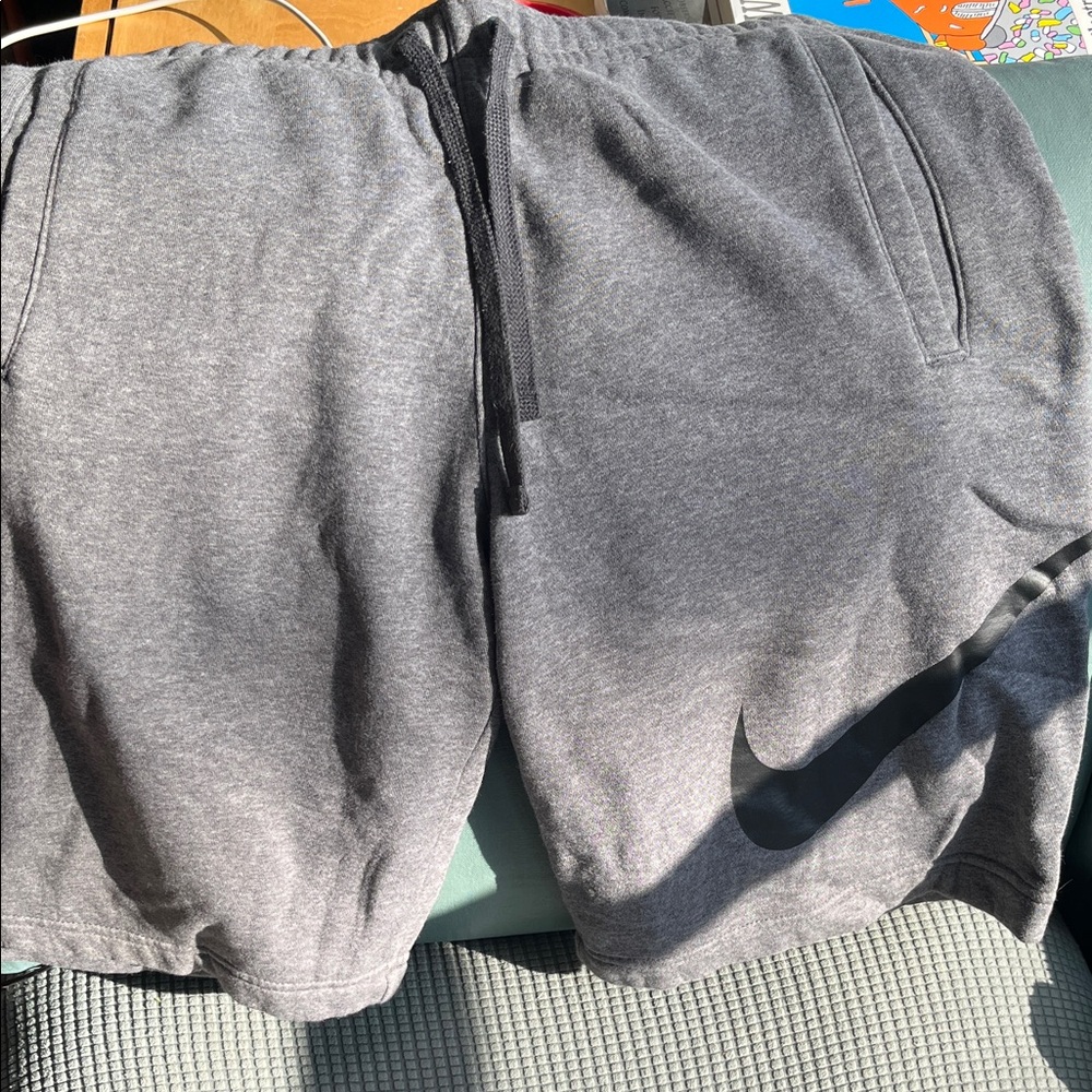 Men’s Nike “Sweatpant” Shorts. Small. Gray.